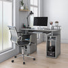 48" Gray Woodgrain Desk with Underdesk Storage